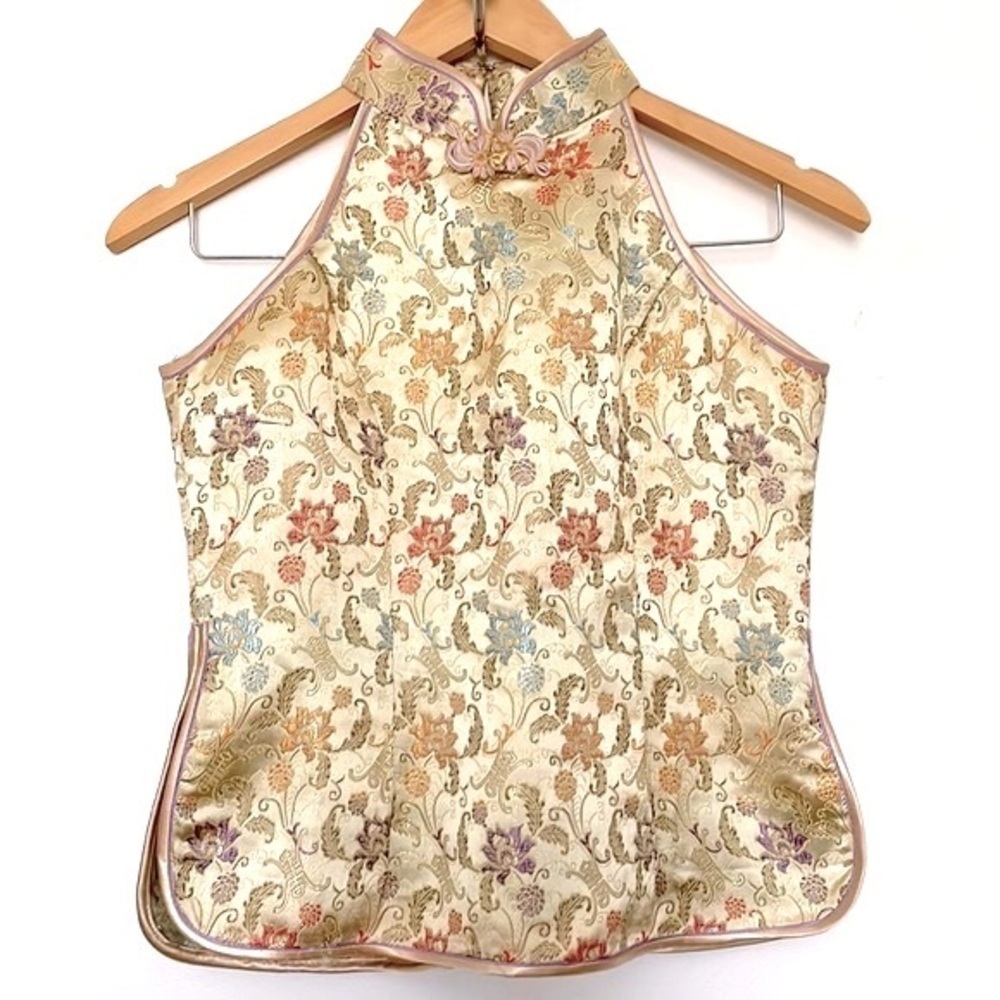 Floral Print Top - Yellow Gold
